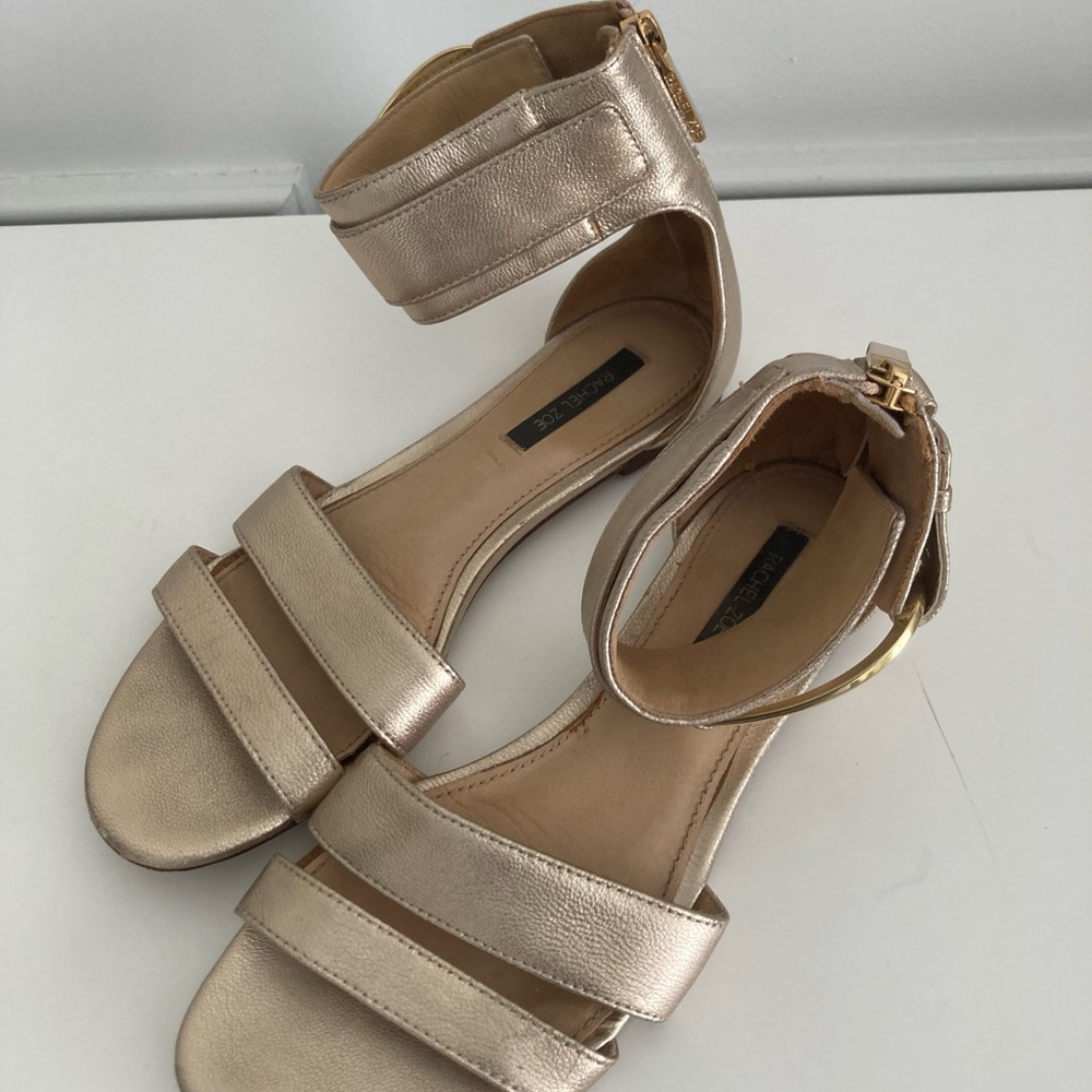 Rachel Zoe Metallic Gold Sandals